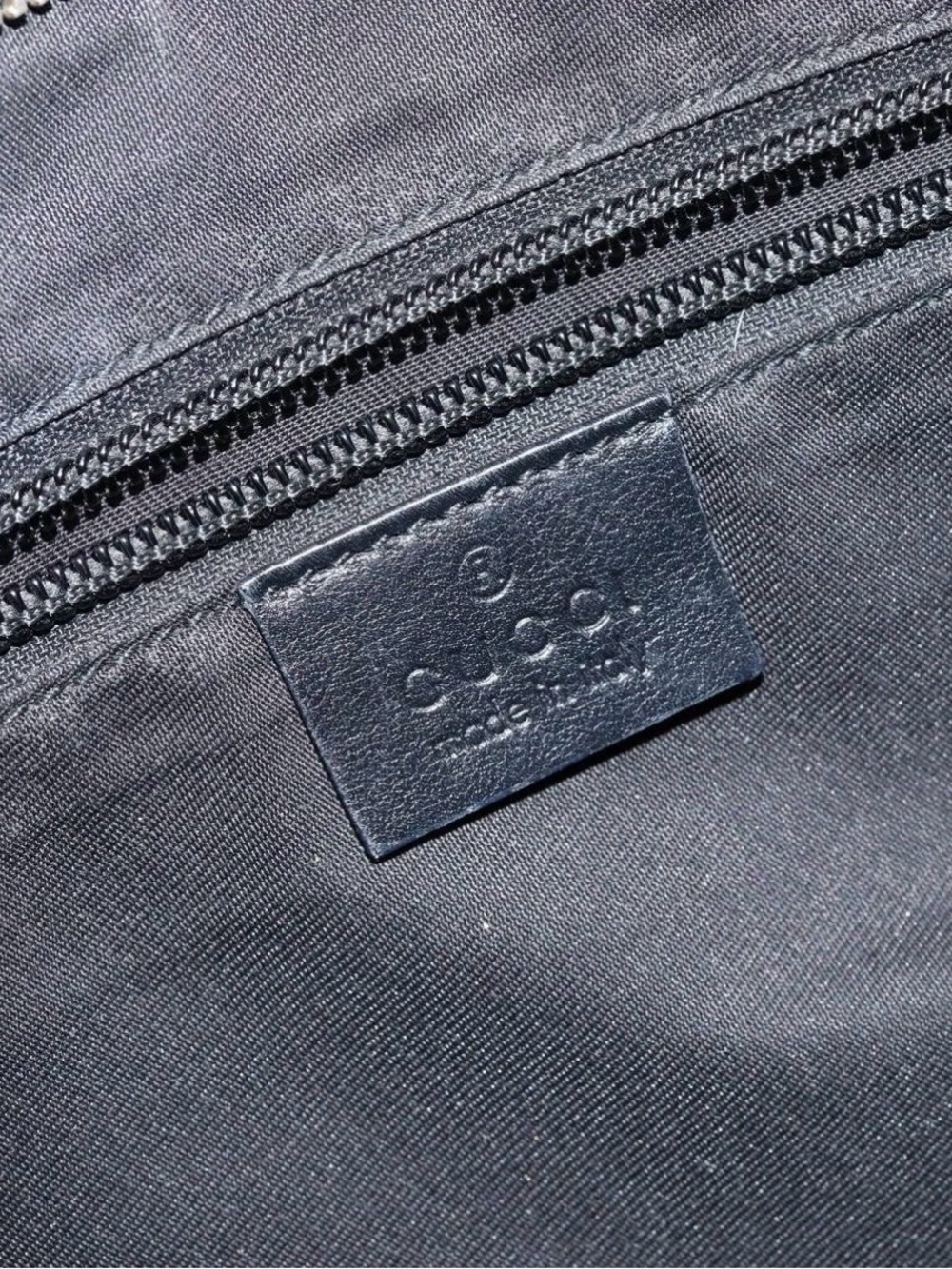 Authentic Gucci GG Canvas Shoulder Bag Navy Gold 181092 Monogram Purse Crossbody - Picture 13 of 16